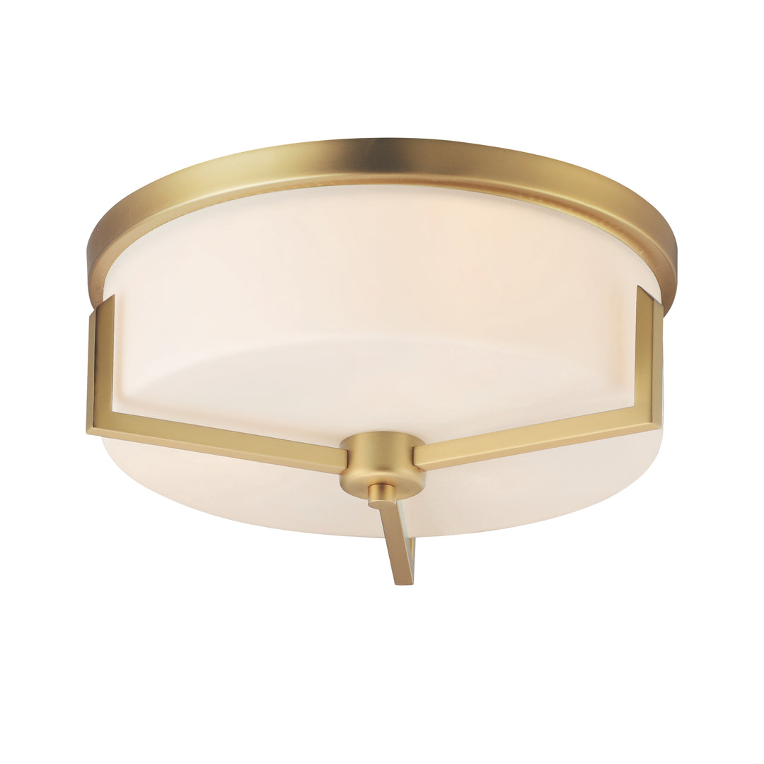 Dart 3-Light Flush Mount Natural Aged Brass
