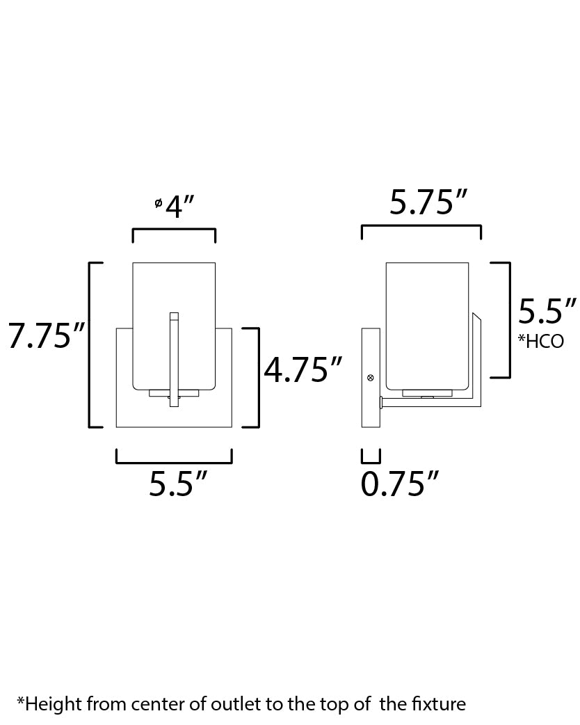 Dart Bath Vanity dimensions diagram