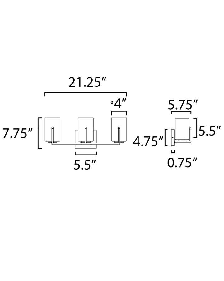 Dart Bath Vanity dimensions diagram