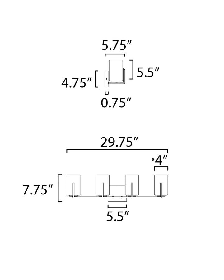 Dart Bath Vanity dimensions diagram