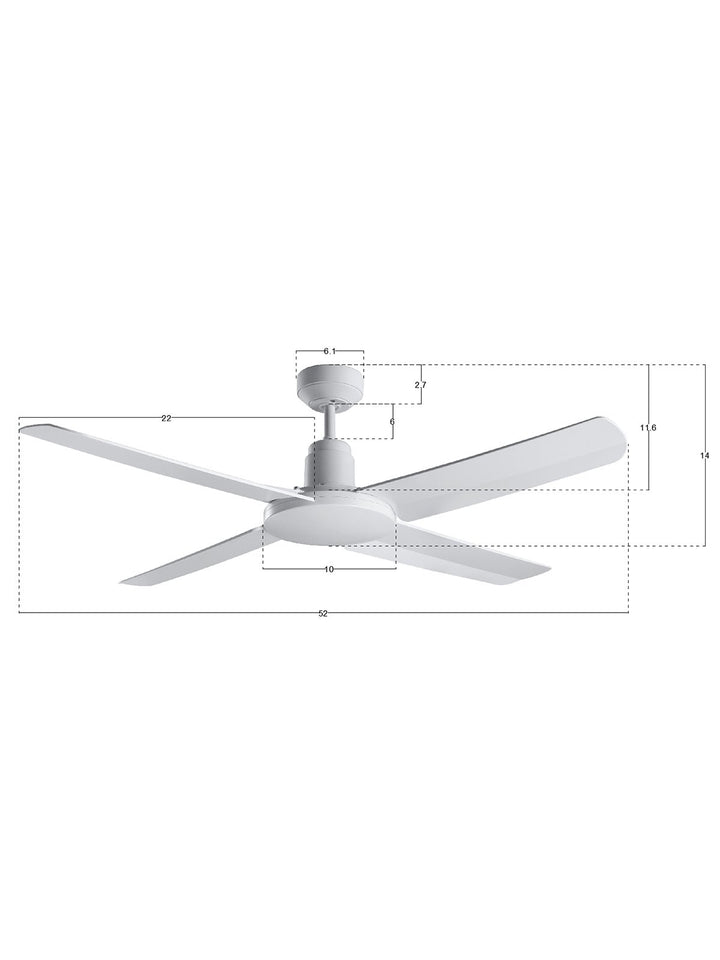 Lucci Air Nautilus 52" Outdoor Ceiling Fan