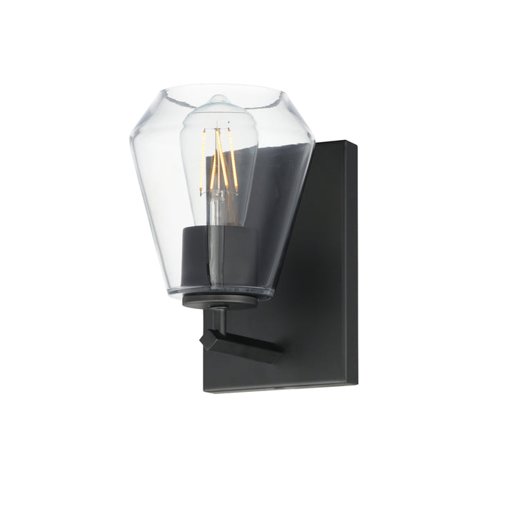 Geode 1-Light Sconce Black
