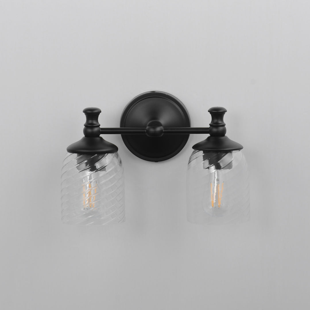 Swirl 2-Light Wall Sconce Black alternate view