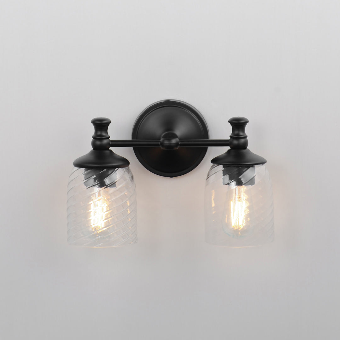 Swirl 2-Light Wall Sconce Black alternate view