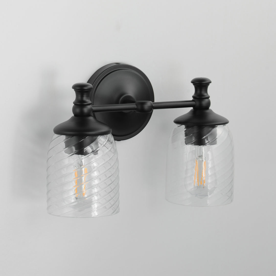 Swirl 2-Light Wall Sconce Black alternate view