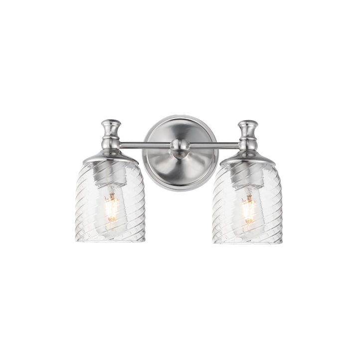Swirl 2-Light Wall Sconce Satin Nickel