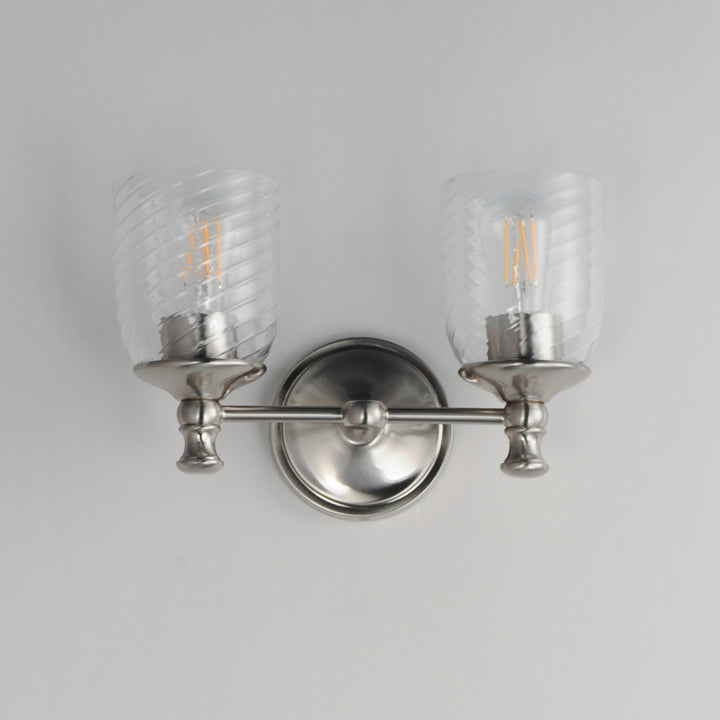 Swirl 2-Light Wall Sconce Satin Nickel alternate view