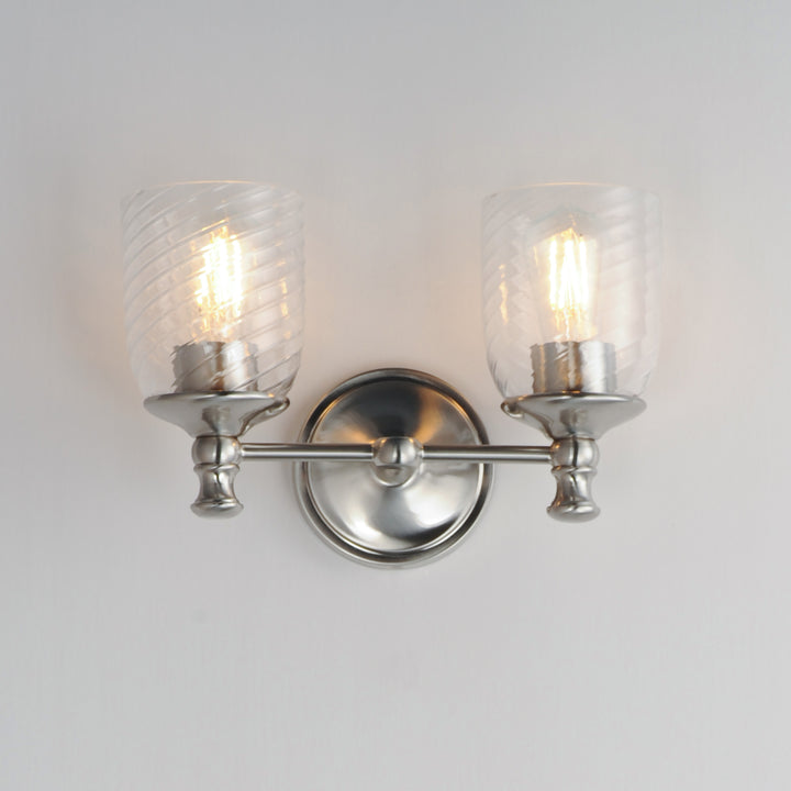 Swirl 2-Light Wall Sconce Satin Nickel alternate view