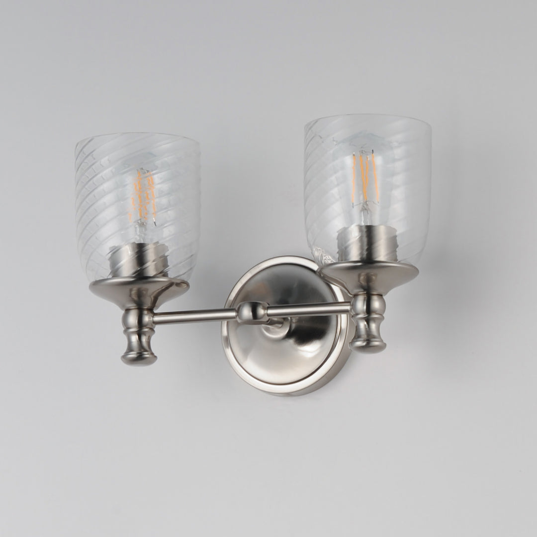 Swirl 2-Light Wall Sconce Satin Nickel alternate view