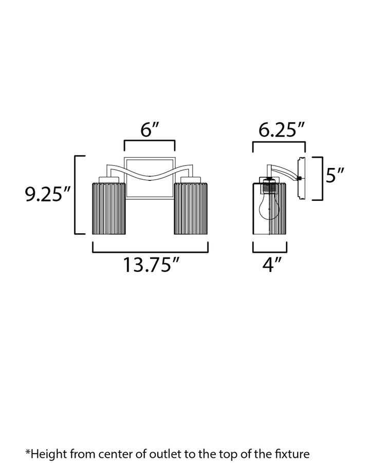 Rigata Wall Sconce dimensions diagram