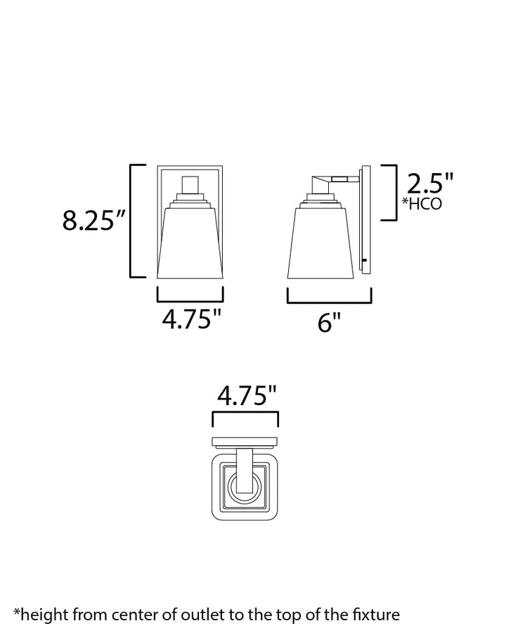Cubos Wall Sconce dimensions diagram