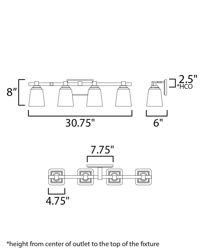 Cubos Bath Vanity dimensions diagram