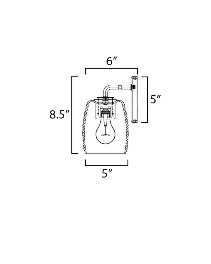 Honey Sconce dimensions diagram