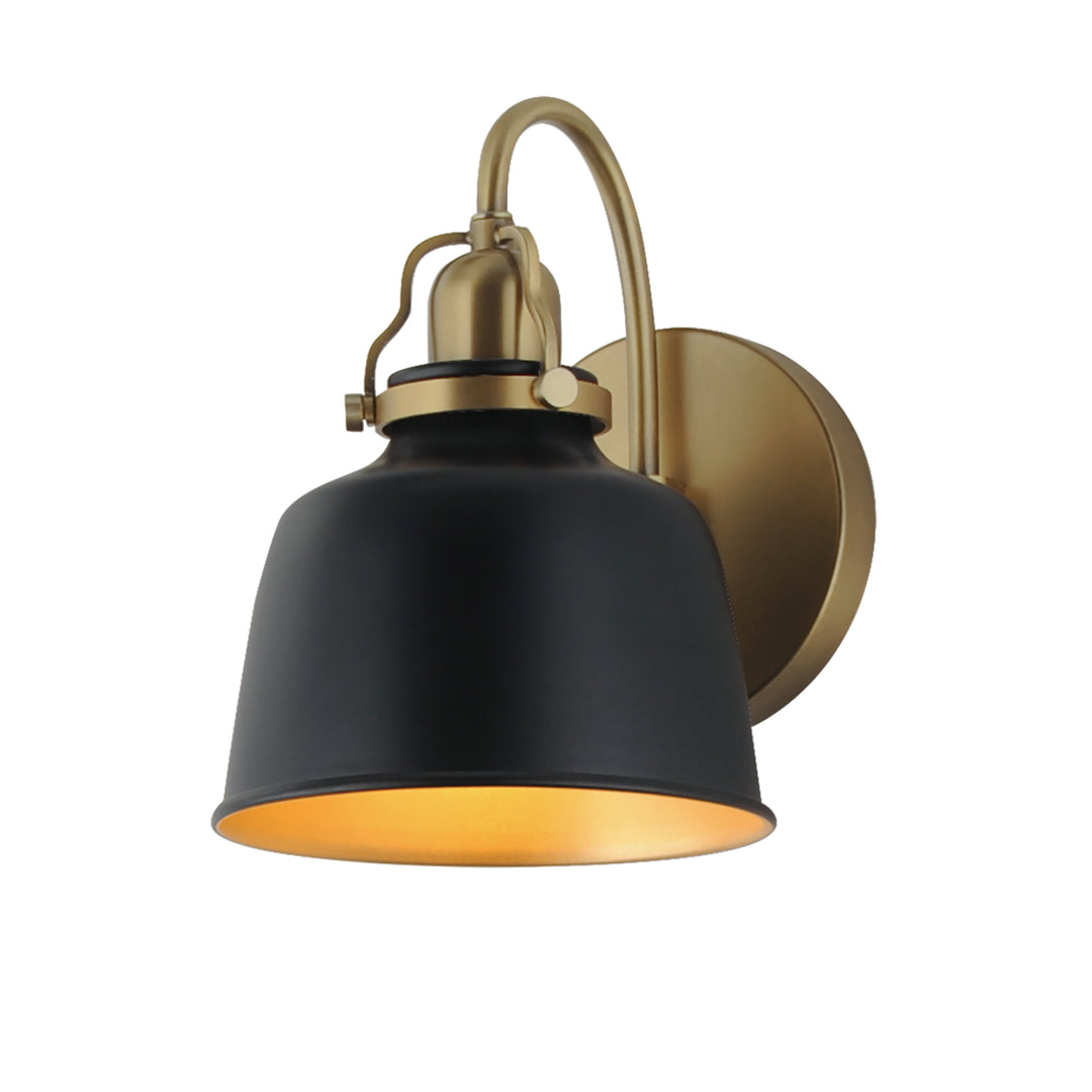 Hollis Sconce Black / Natural Aged Brass