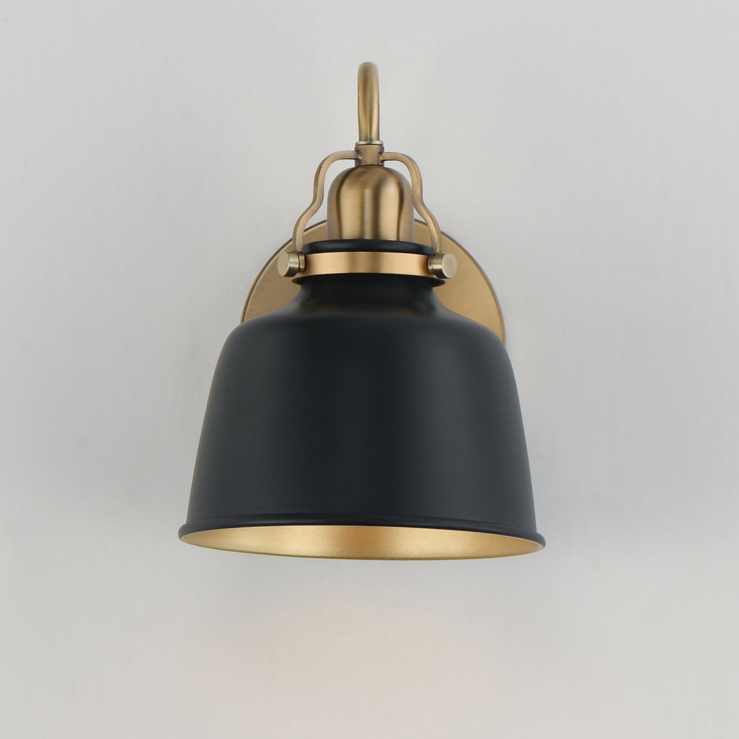 Hollis Sconce Black / Natural Aged Brass alternate view