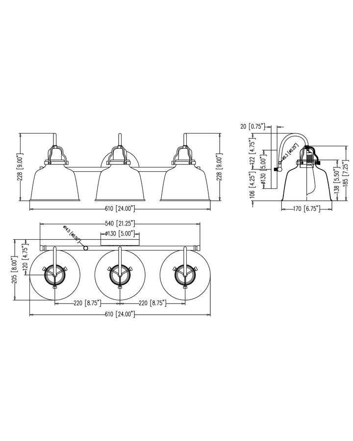 Hollis Sconce dimensions diagram