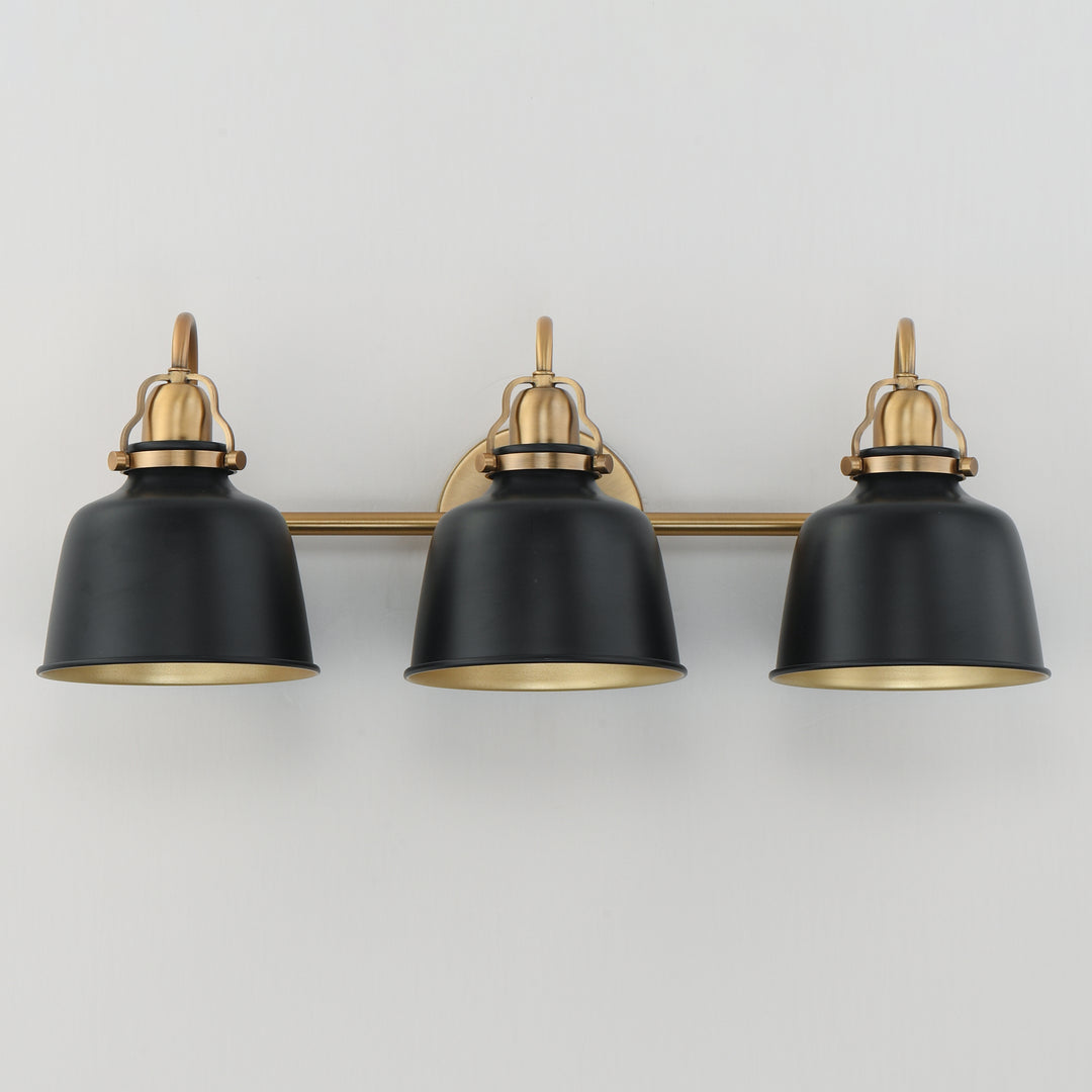 Hollis Sconce Black / Natural Aged Brass alternate view