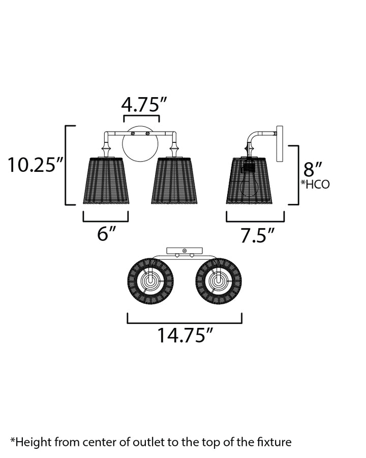 Baja Sconce dimensions diagram