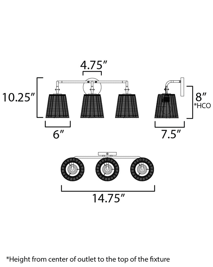 Baja Bath Vanity dimensions diagram