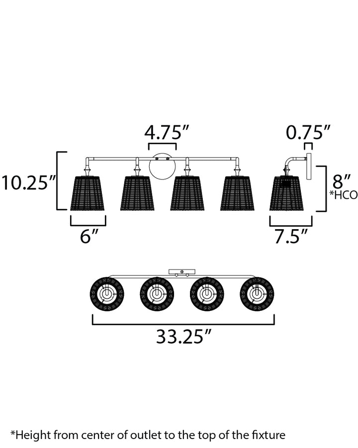 Baja Bath Vanity dimensions diagram