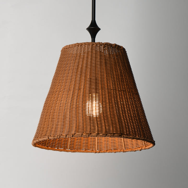 Baja Single Pendant Natural / Dark Bronze alternate view