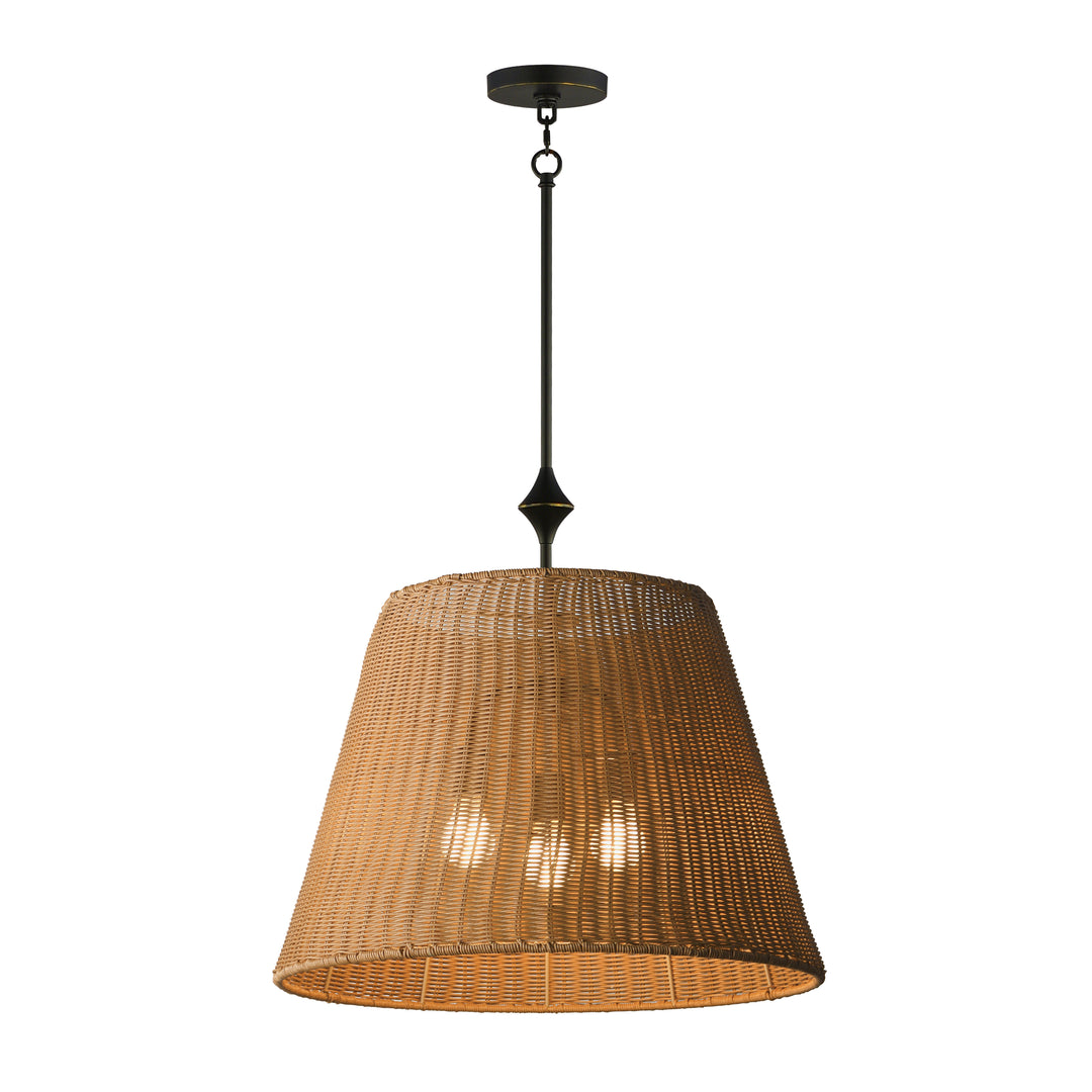 Baja Single Pendant Natural / Dark Bronze
