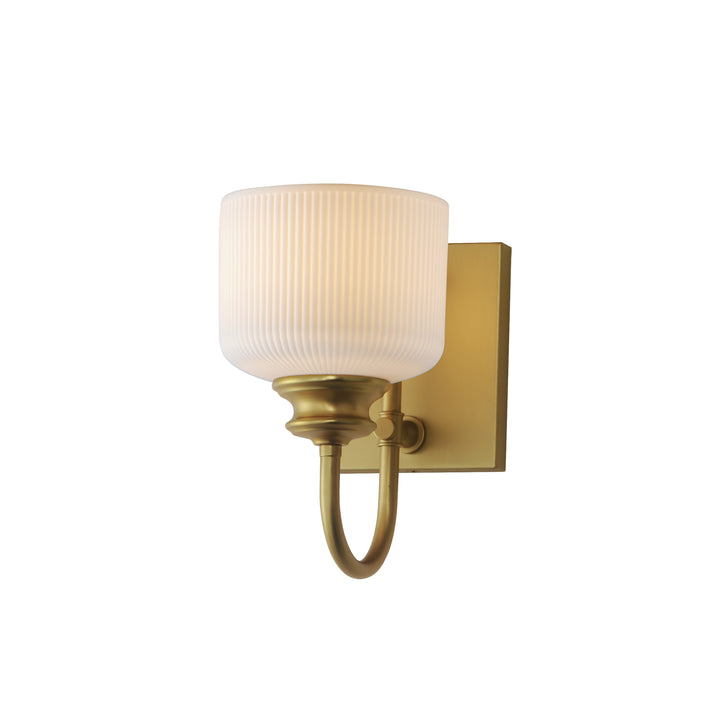 Bisque Wall Sconce White / Natural Aged Brass