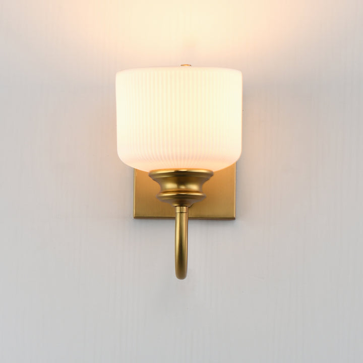 Bisque Wall Sconce White / Natural Aged Brass alternate view