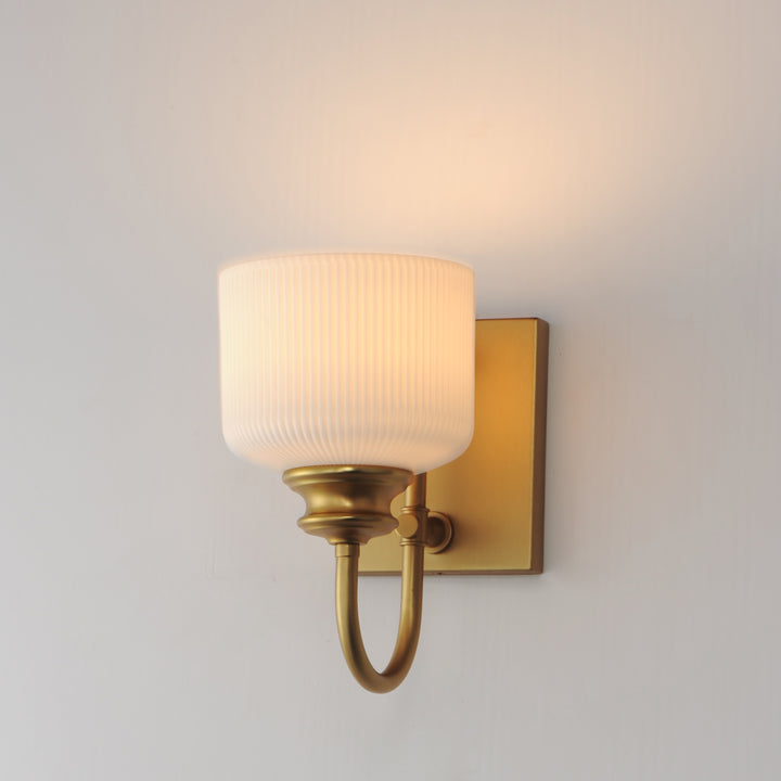 Bisque Wall Sconce White / Natural Aged Brass alternate view