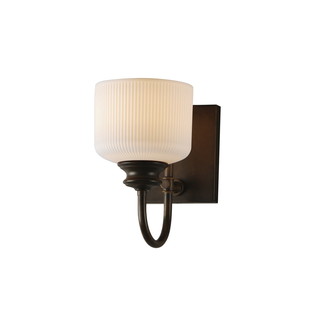Bisque Wall Sconce White / Oil Rubbed Bronze