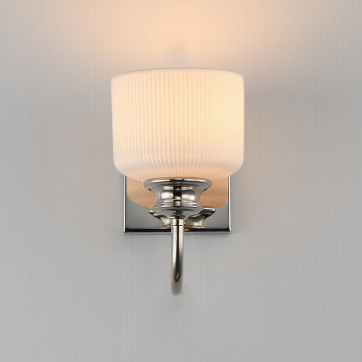 Bisque Wall Sconce White / Polished Nickel alternate view