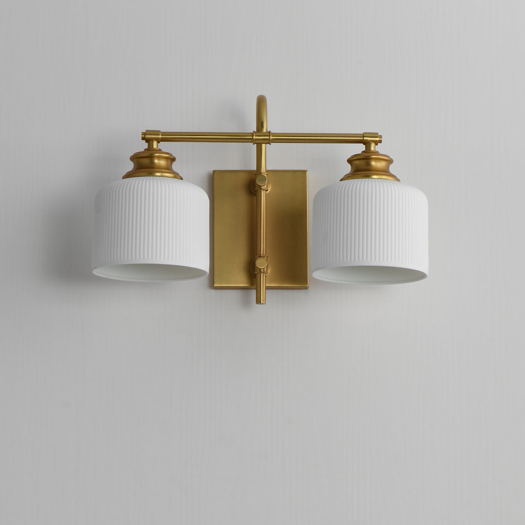 Bisque Wall Sconce White / Natural Aged Brass alternate view