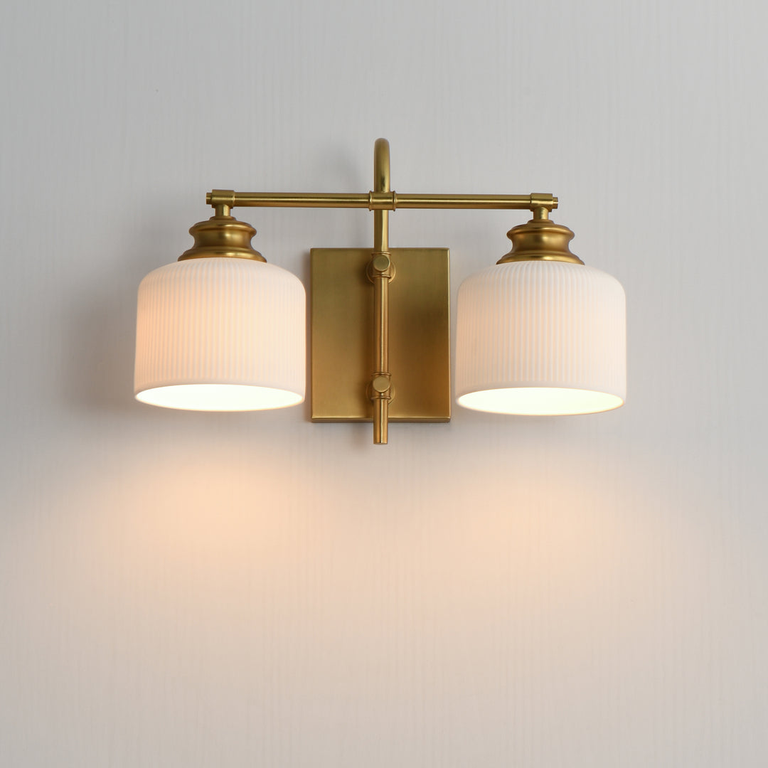 Bisque Wall Sconce White / Natural Aged Brass alternate view