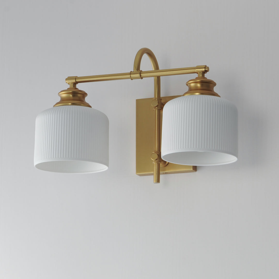 Bisque Wall Sconce White / Natural Aged Brass alternate view