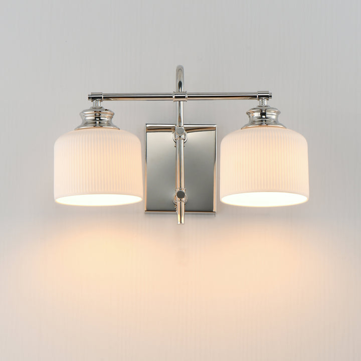 Bisque Wall Sconce White / Polished Nickel alternate view