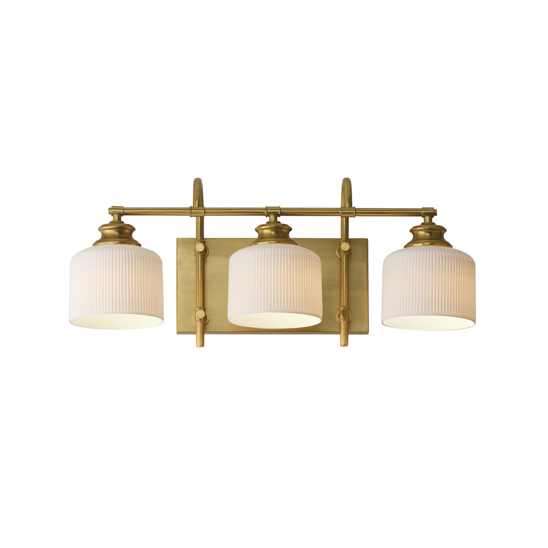 Bisque Bath Vanity White / Natural Aged Brass