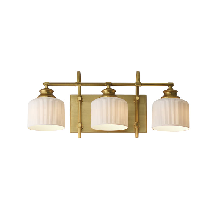 Bisque Bath Vanity White / Natural Aged Brass