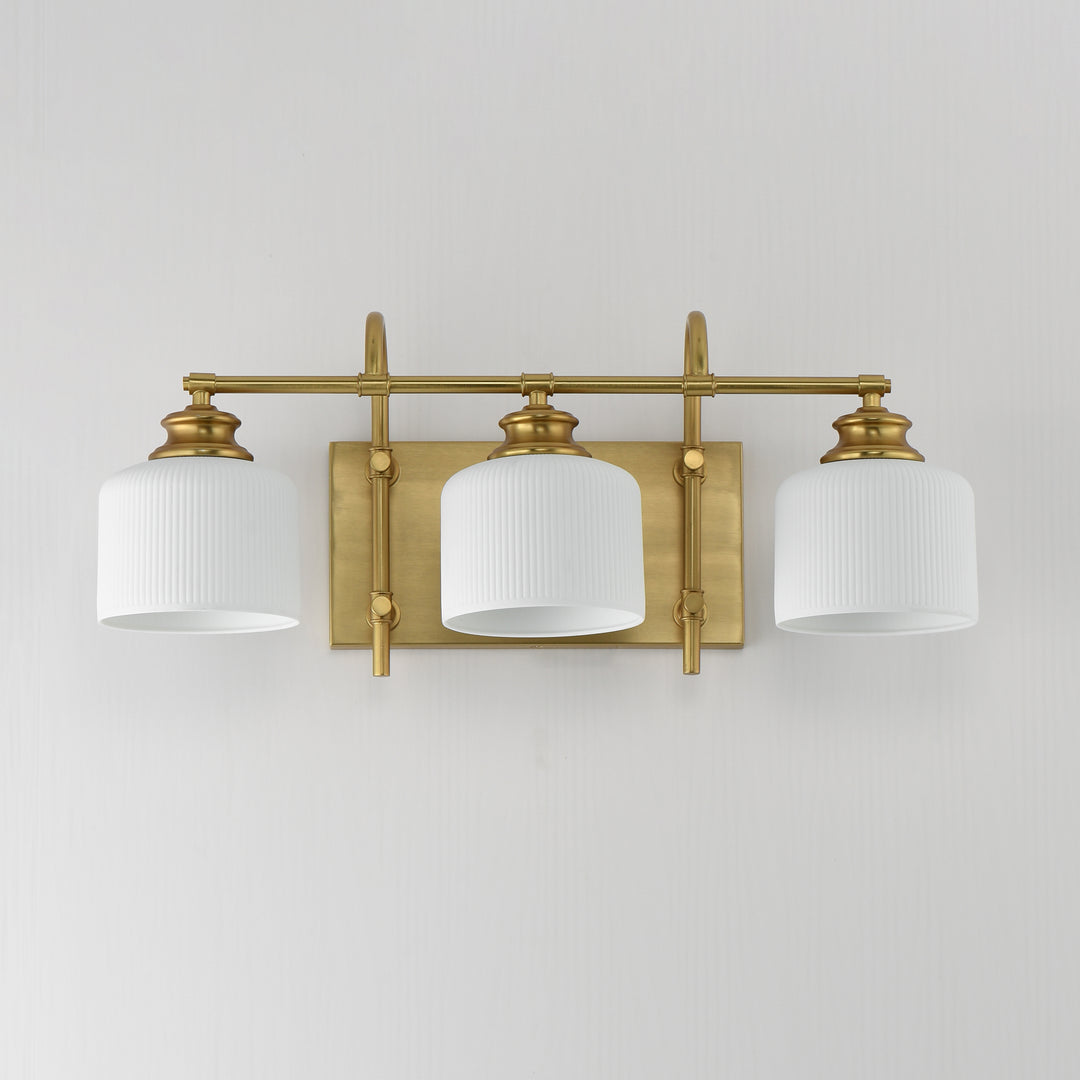 Bisque Bath Vanity White / Natural Aged Brass alternate view