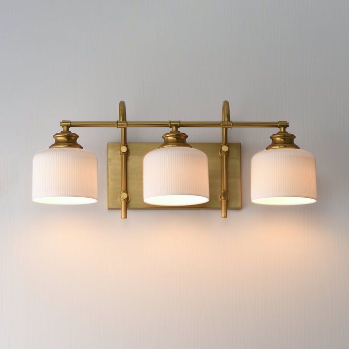Bisque Bath Vanity White / Natural Aged Brass alternate view