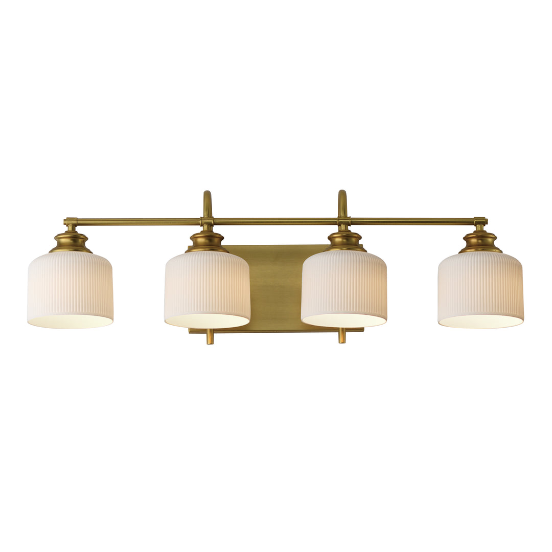 Bisque Bath Vanity White / Natural Aged Brass