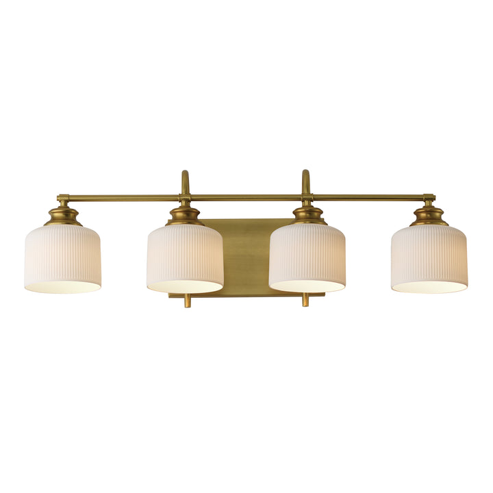 Bisque Bath Vanity White / Natural Aged Brass