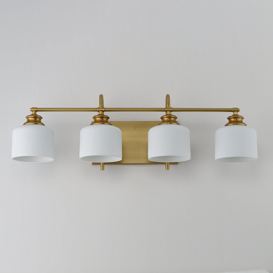 Bisque Bath Vanity White / Natural Aged Brass alternate view
