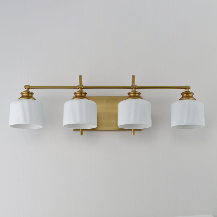 Bisque Bath Vanity White / Natural Aged Brass alternate view