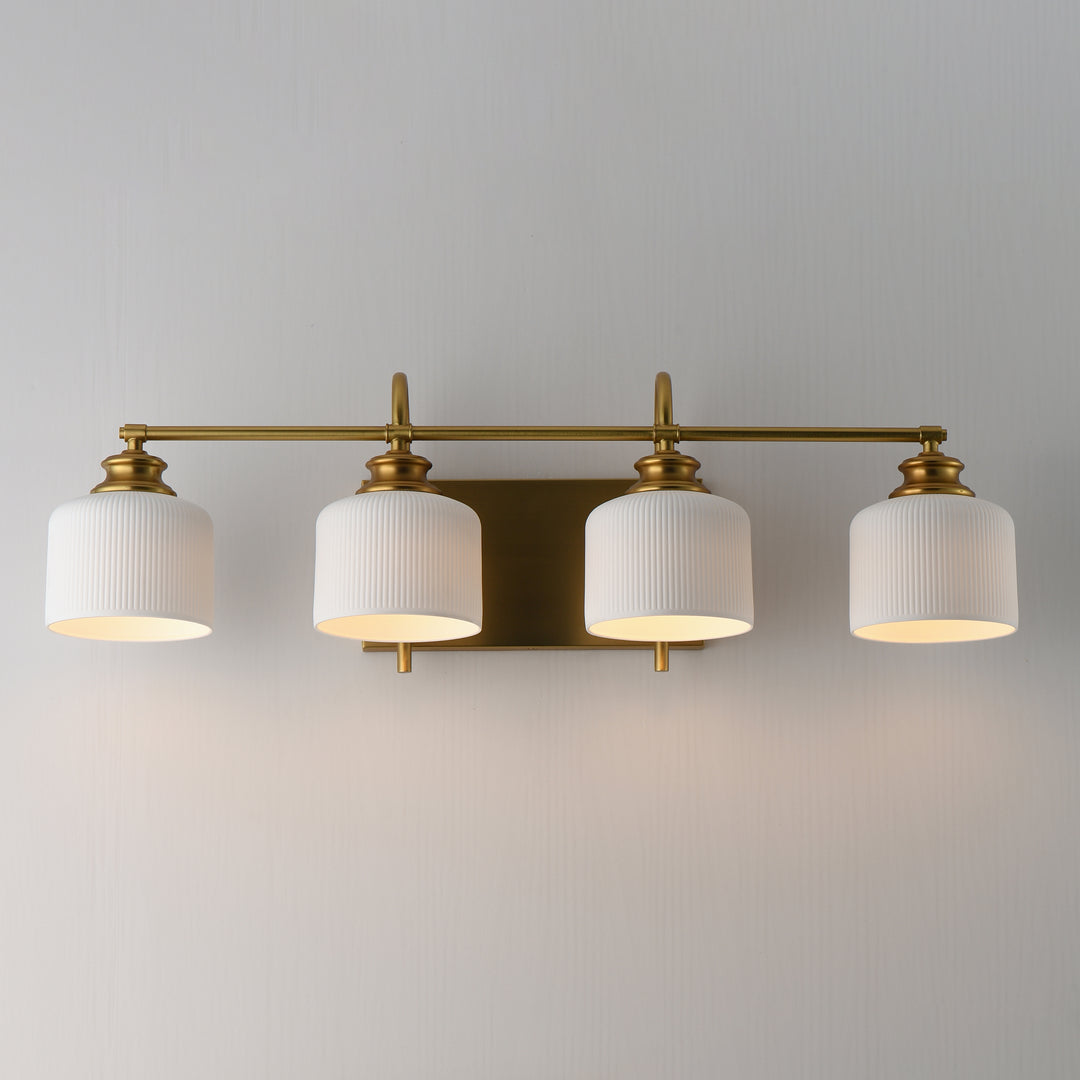 Bisque Bath Vanity White / Natural Aged Brass alternate view