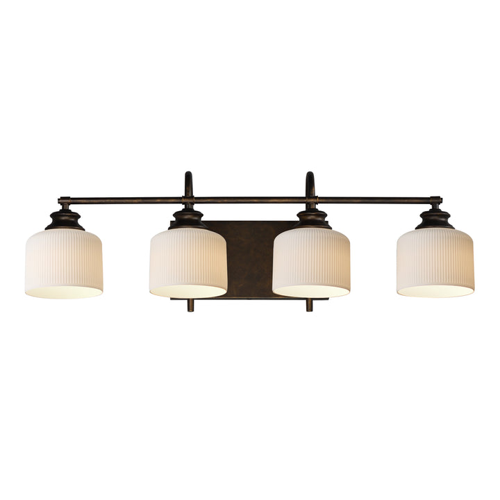 Bisque Bath Vanity White / Oil Rubbed Bronze