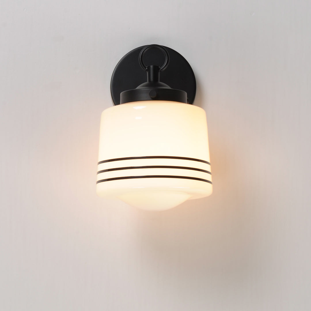 Eureka 1-Light Wall Scone White / Black alternate view