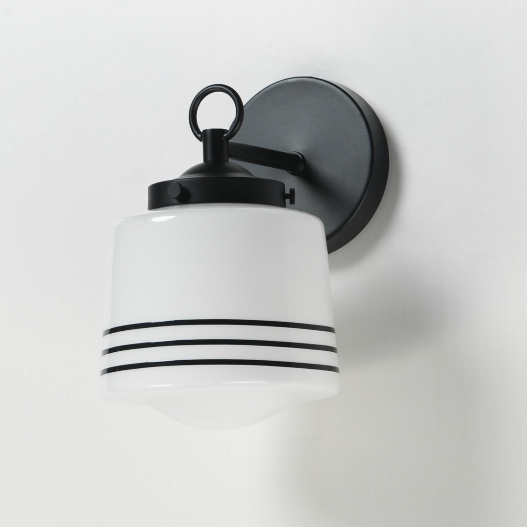 Eureka 1-Light Wall Scone White / Black alternate view