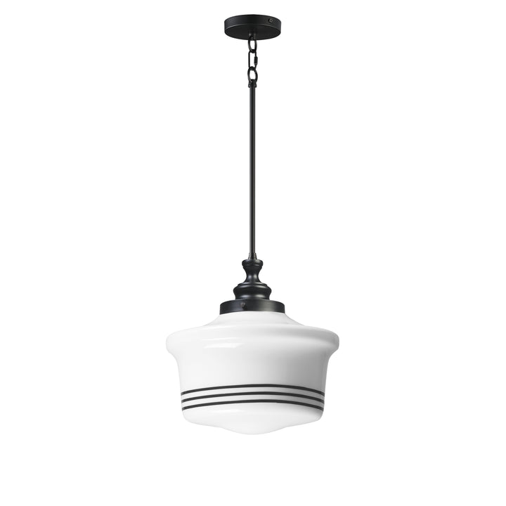 Eureka 1-Light Pendant White / Black