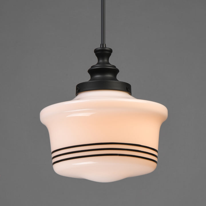 Eureka 1-Light Pendant White / Black alternate view