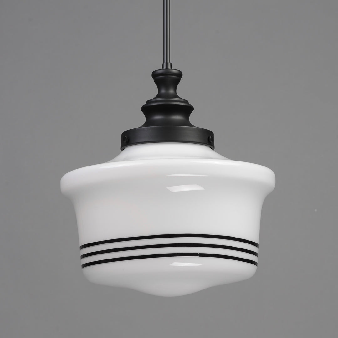 Eureka 1-Light Pendant White / Black alternate view